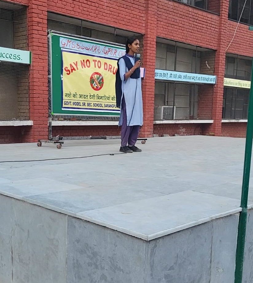 Say No to Drugs - GMSSS Sarangpur Chandigarh