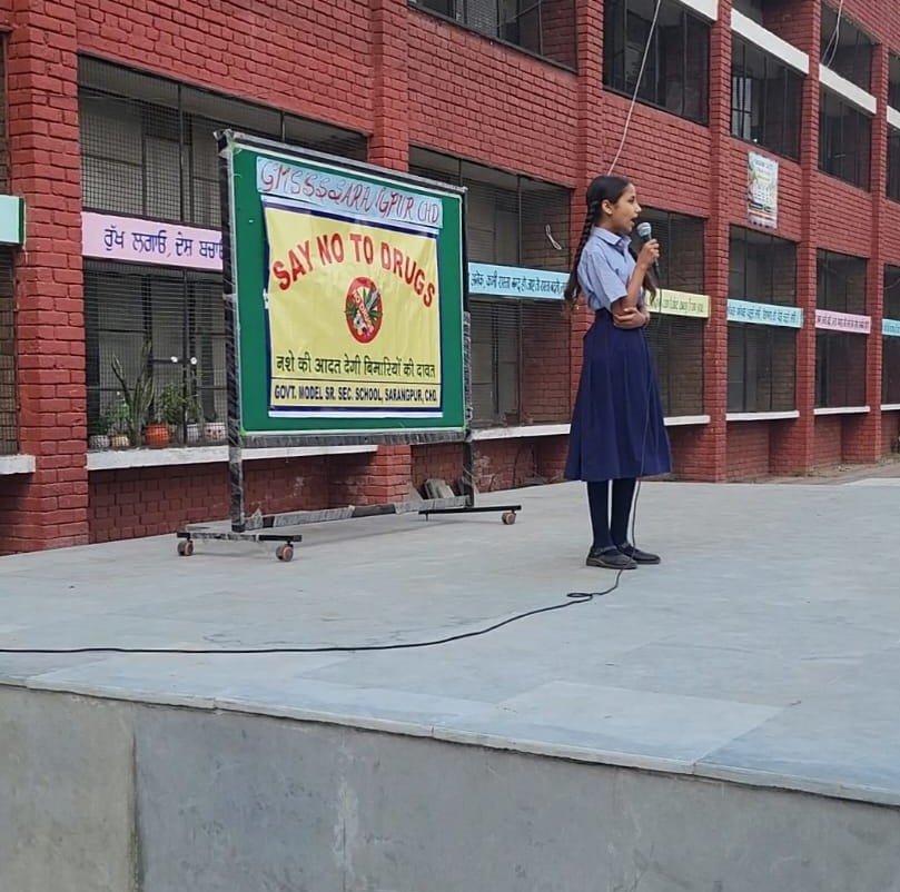 Say No to Drugs - GMSSS Sarangpur Chandigarh